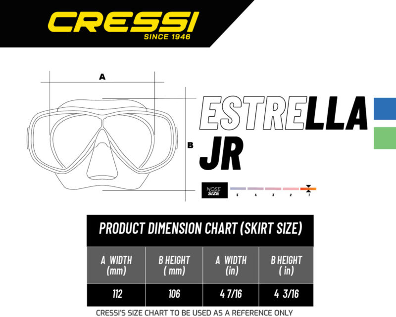 Cressi ESTRELLA JR TX + TOP COMBO BLUE
