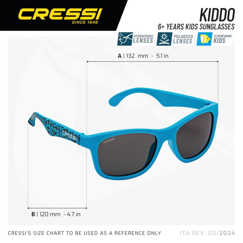 Cressi KIDDO SUNGLASSES 6+ ROYAL/MIRRORED LENS BLUE - Image 3