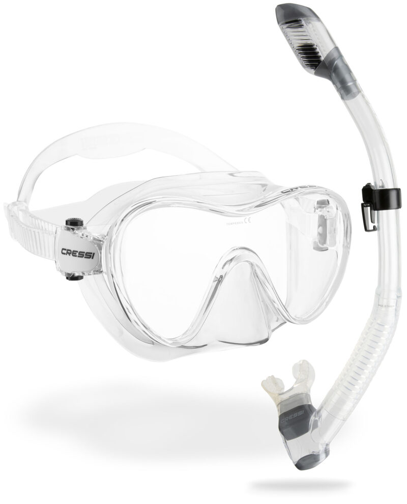 Cressi F1 CLEAR + DRY COMBO CLEAR/SILVER