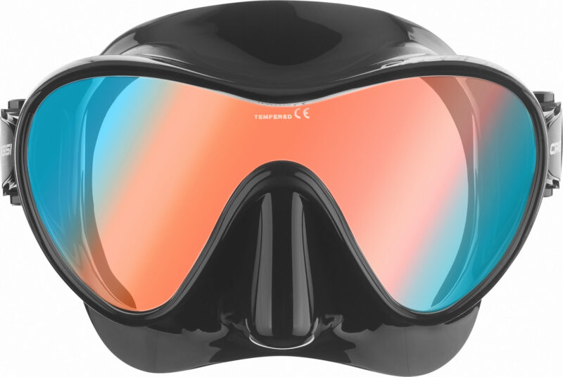 Cressi F1 MASK BLACK 380 UV BLUE/ORANGE LENSES - Image 8