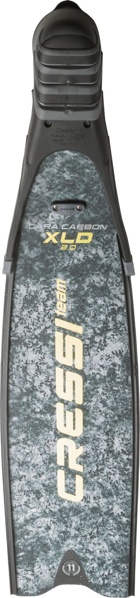 Cressi GARA TURBO CARBON FINS XLD GREY CAMOU 46/47 - Image 2