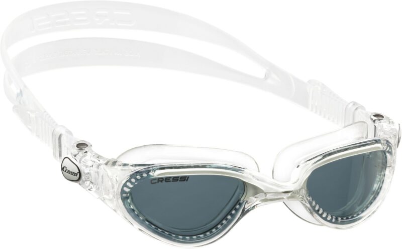 Cressi FLASH GOGGLES CLEAR/FRAME CLEAR WHITE SMOKED LENS - Image 2