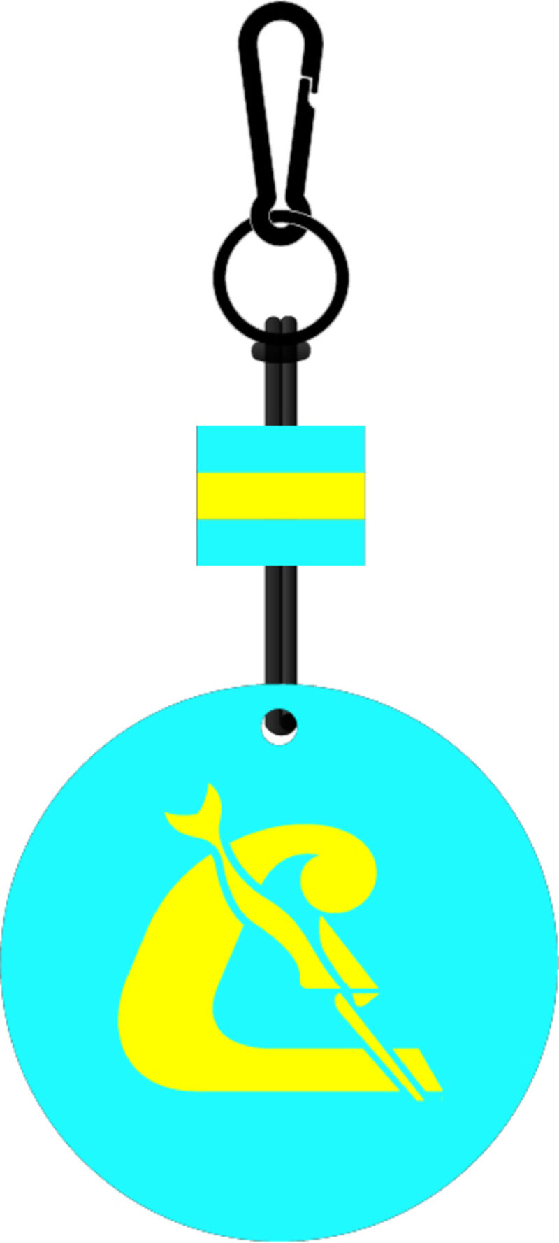 Cressi FLOATING KEYCHAIN TURQUOISE/YELLOW