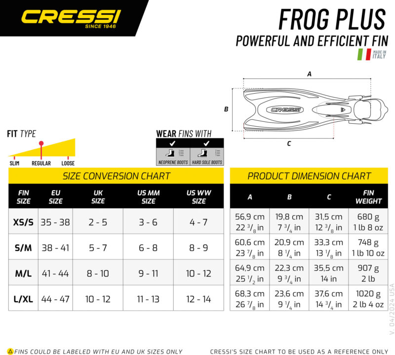 Cressi FROG PLUS FINS BLACK/PINK S/M - Image 5