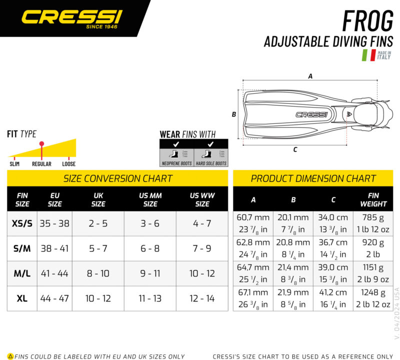 Cressi FROG FINS BLACK L/XL - Image 2