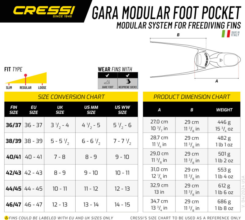 Cressi GARA MODULAR FOOT POCKET 46/47 - Image 6