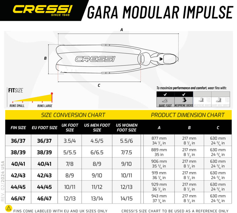 Cressi GARA MODULAR IMPULSE BLADE BLACK