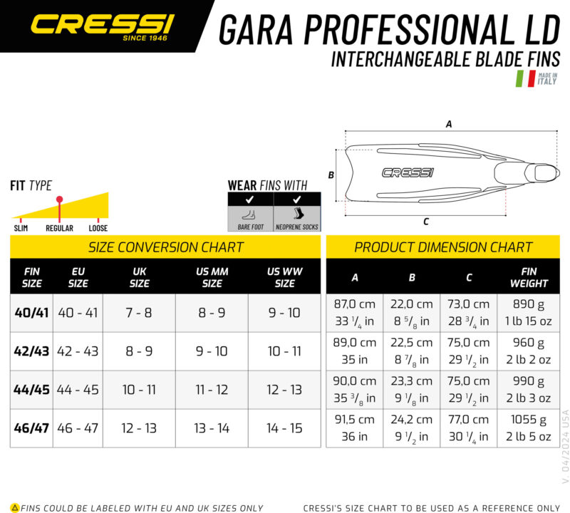 Cressi GARA PROFESSIONAL LD FINS SILVER 46/47 (12/13) - Image 5