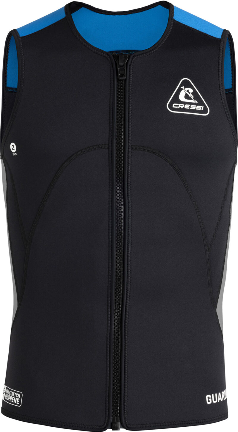 Cressi GUARDIAN MAN NEOPRENE ZIPPER VEST BLACK/BLUE 2mm 3XL/7 - Image 4