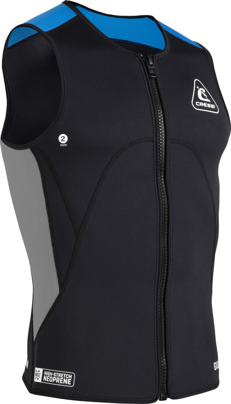 Cressi GUARDIAN MAN NEOPRENE ZIPPER VEST BLACK/BLUE 2mm 3XL/7 - Image 2