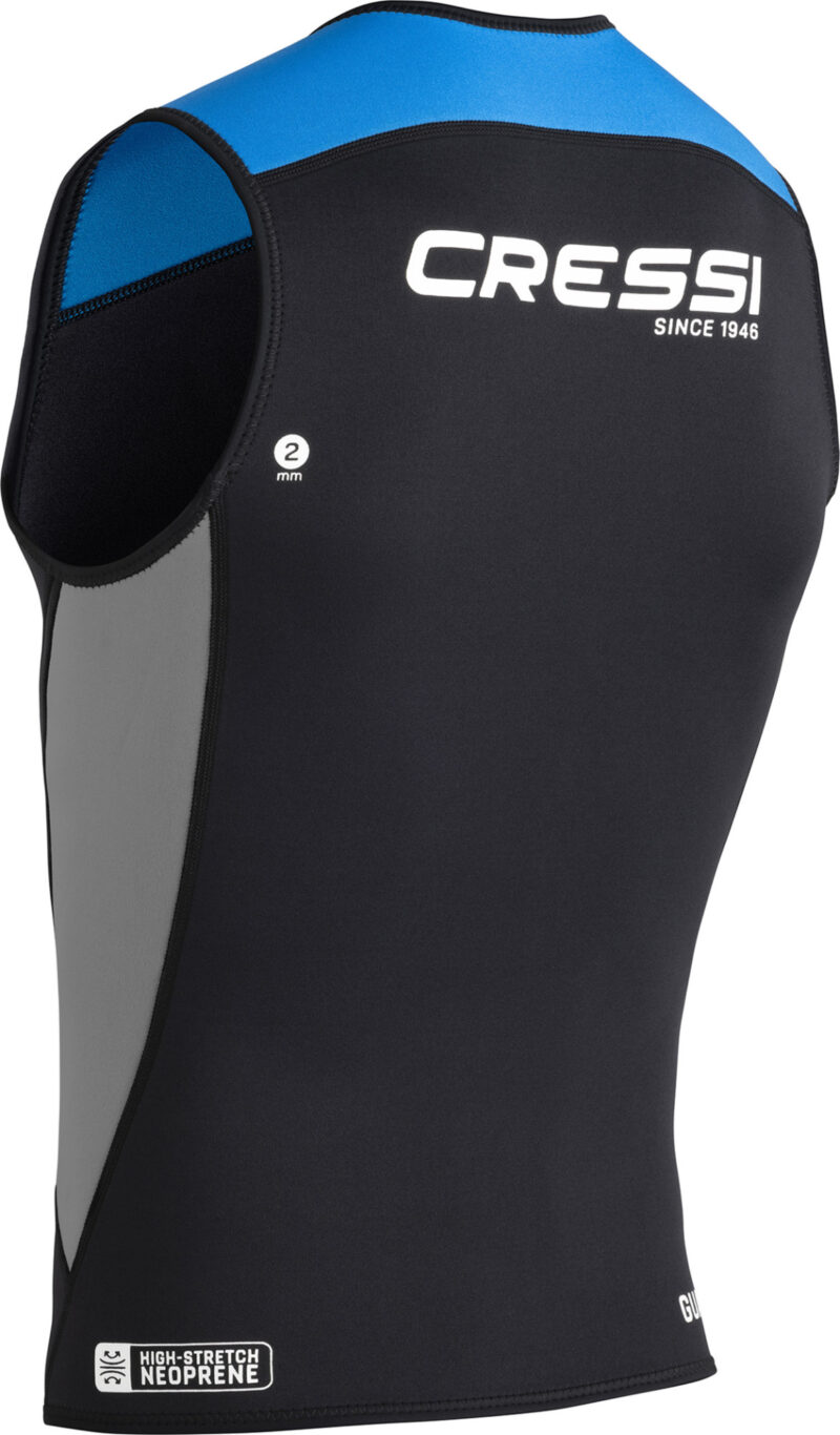 Cressi GUARDIAN MAN NEOPRENE ZIPPER VEST BLACK/BLUE 2mm 3XL/7 - Image 3