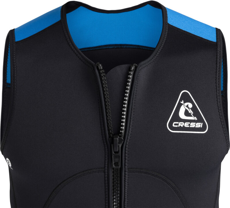 Cressi GUARDIAN MAN NEOPRENE ZIPPER VEST BLACK/BLUE 2mm 3XL/7 - Image 8