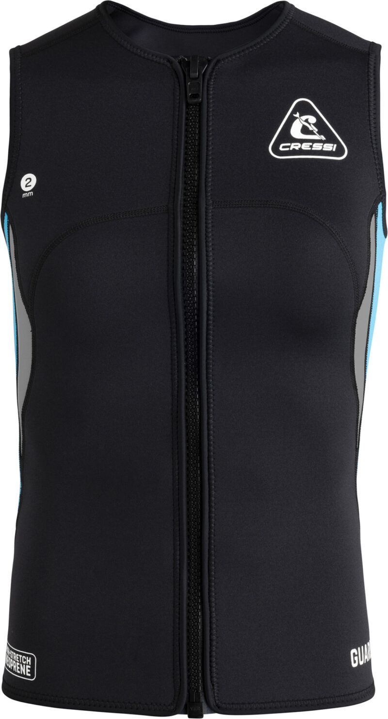 Cressi GUARDIAN LADY NEOPRENE ZIPPER VEST BLACK/AQUAMARINE 2mm XS/1 - Image 4