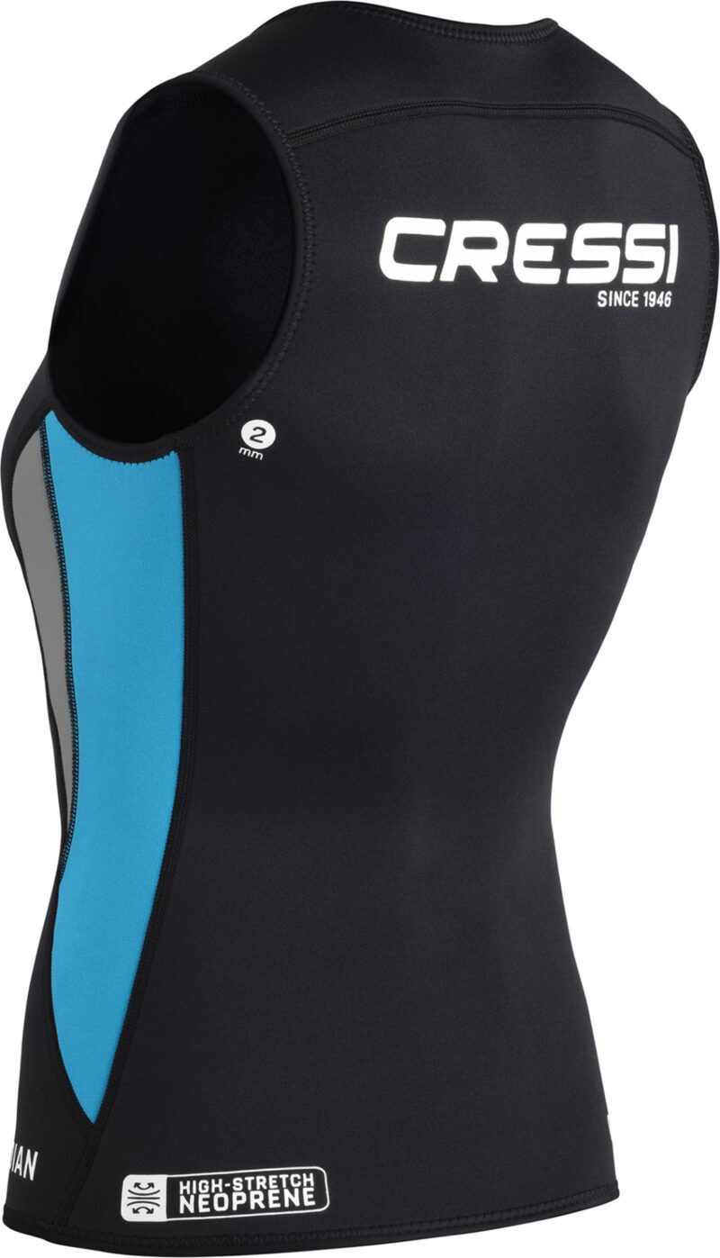 Cressi GUARDIAN LADY NEOPRENE ZIPPER VEST BLACK/AQUAMARINE 2mm XS/1 - Image 3