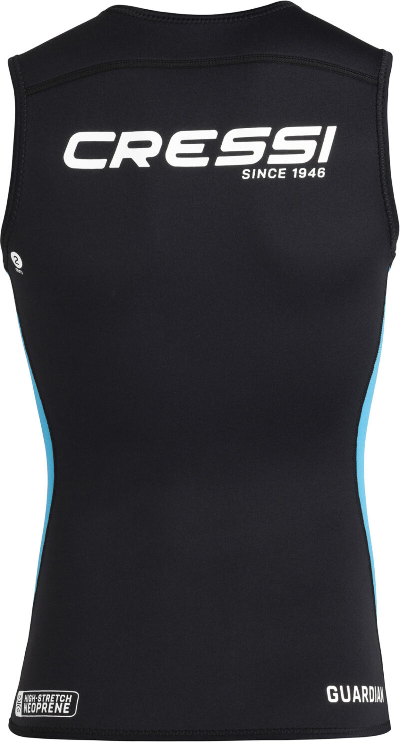 Cressi GUARDIAN LADY NEOPRENE ZIPPER VEST BLACK/AQUAMARINE 2mm XS/1
