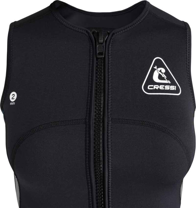 Cressi GUARDIAN LADY NEOPRENE ZIPPER VEST BLACK/AQUAMARINE 2mm XS/1 - Image 8