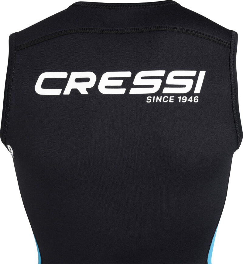 Cressi GUARDIAN LADY NEOPRENE ZIPPER VEST BLACK/AQUAMARINE 2mm XS/1 - Image 6
