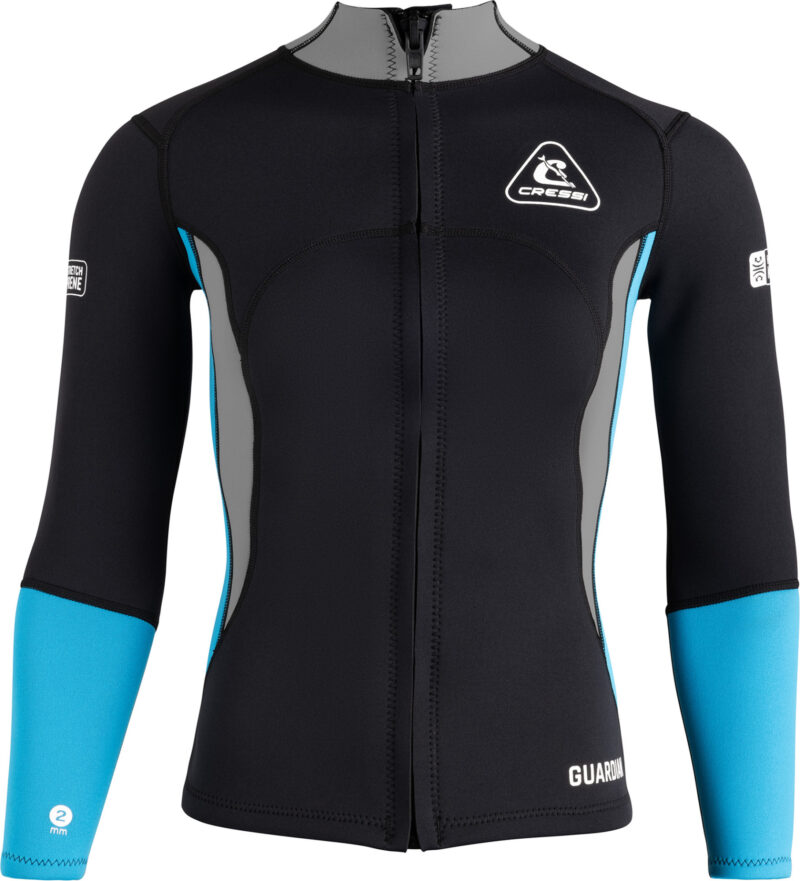 Cressi GUARDIAN LADY NEOPRENE JACKET BLACK/AQUAMARINE 2mm S/2 - Image 2