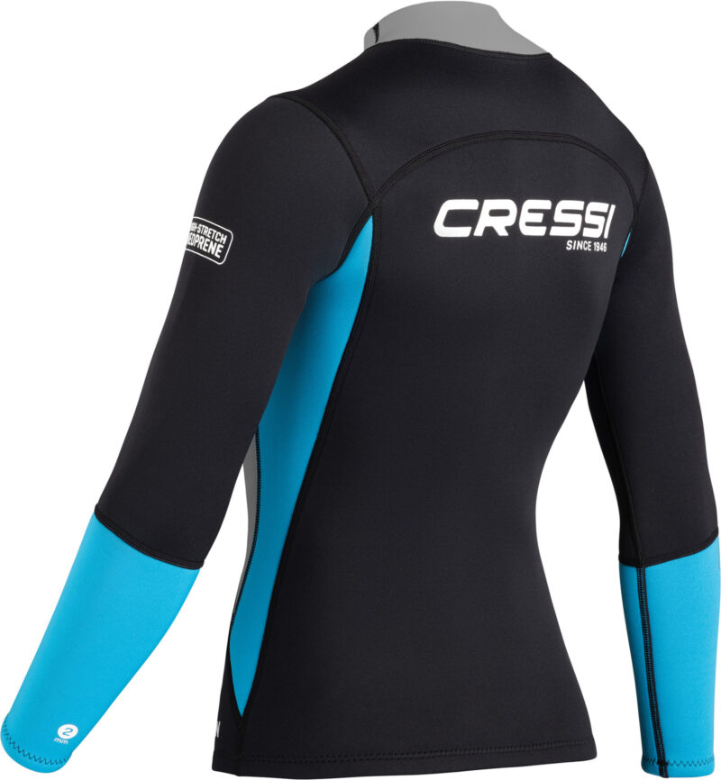 Cressi GUARDIAN LADY NEOPRENE JACKET BLACK/AQUAMARINE 2mm S/2