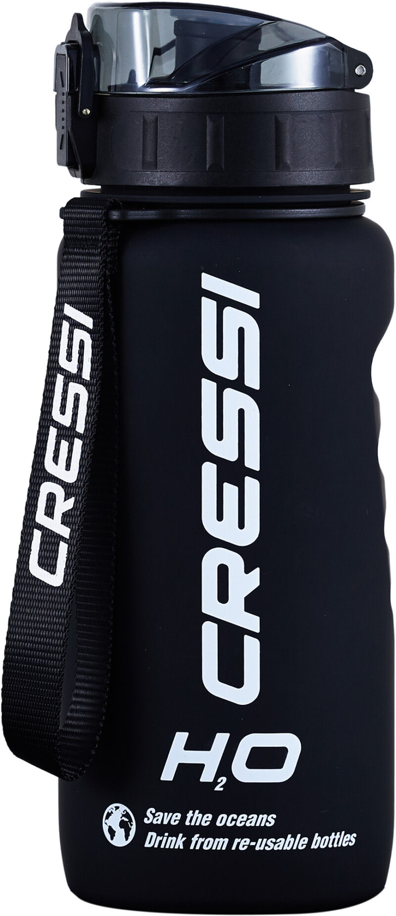 Cressi H2O FROSTED WATER BOTTLE 600 ml BLACK