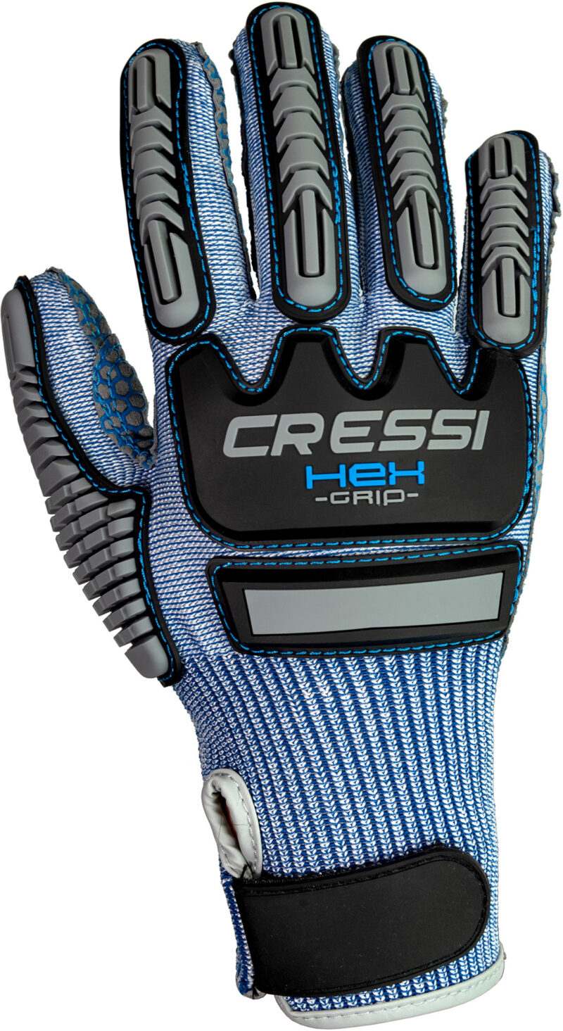Cressi HEX GRIP GLOVES - BLUE M - Image 3