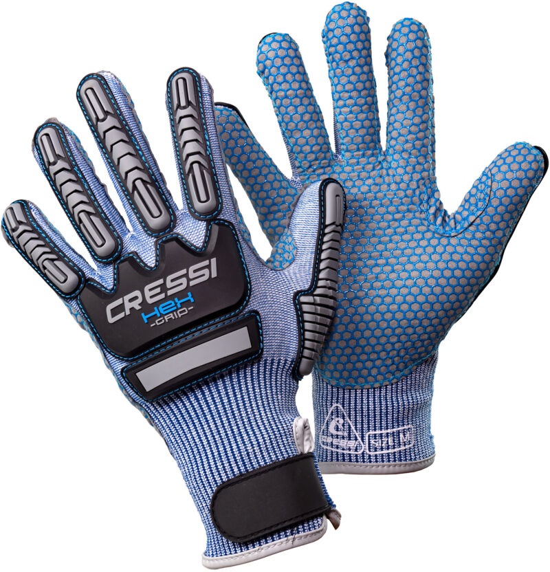 Cressi HEX GRIP GLOVES - BLUE M