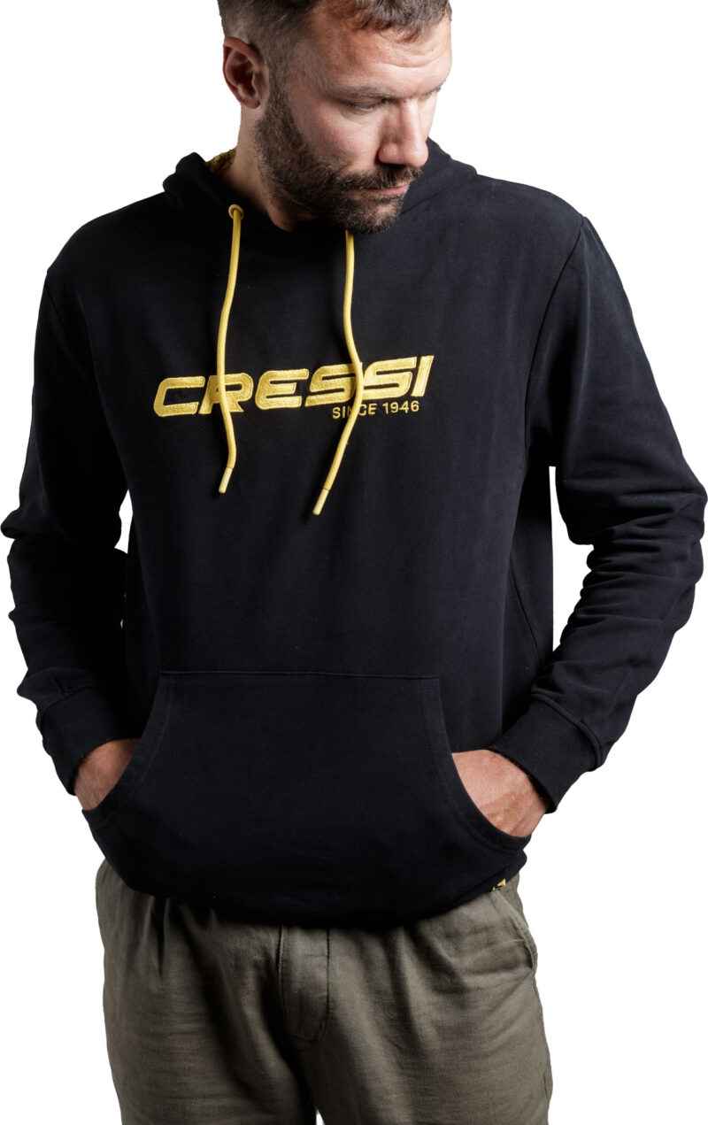 Cressi CRESSI HOODIE UNISEX BLACK/YELLOW L - Image 5