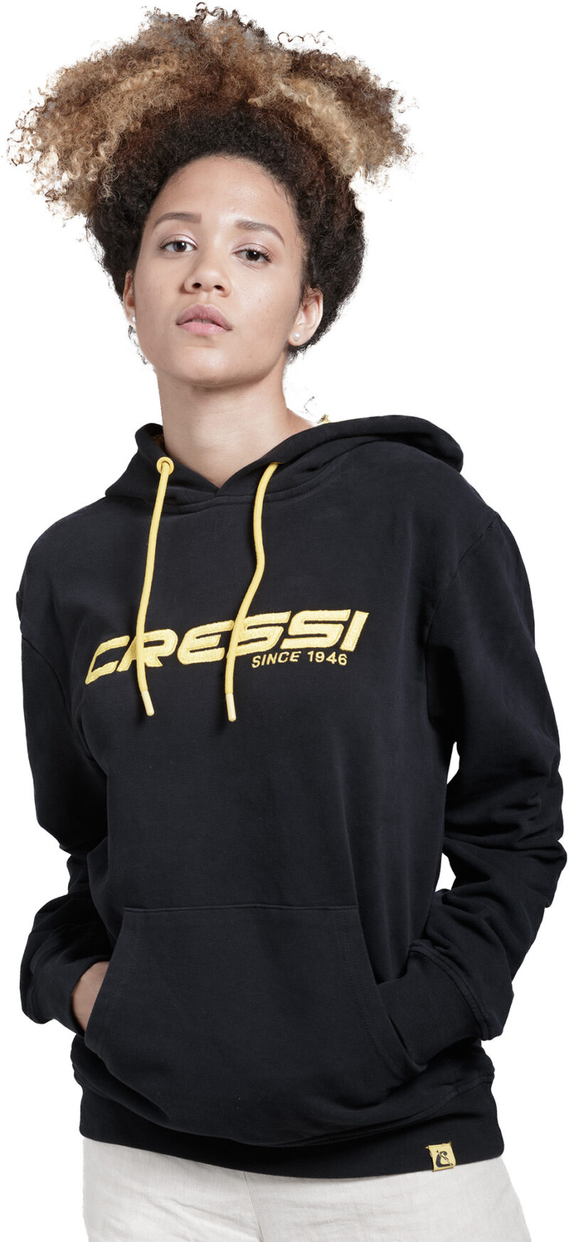 Cressi CRESSI HOODIE UNISEX BLACK/YELLOW 3XL - Image 3