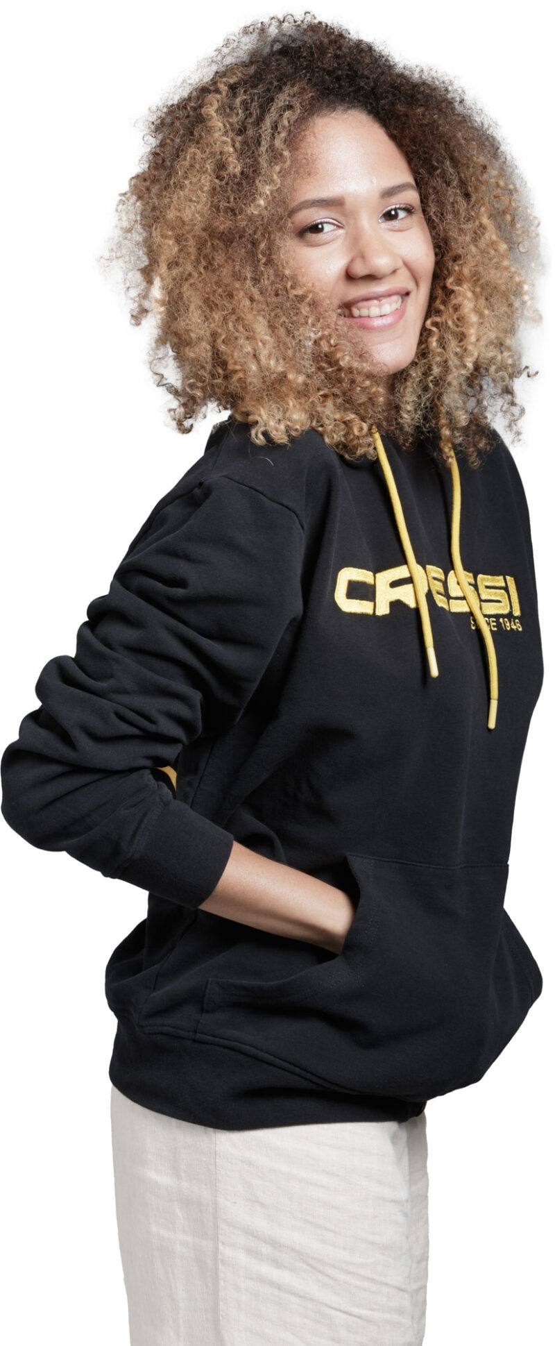 Cressi CRESSI HOODIE UNISEX BLACK/YELLOW L - Image 7