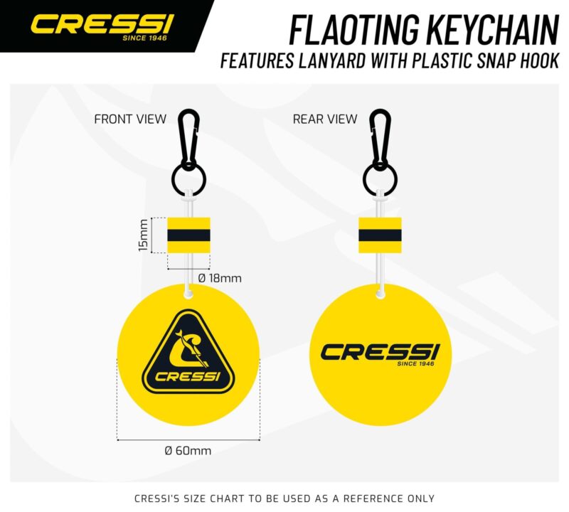 Cressi FLOATING KEYCHAIN TURQUOISE/YELLOW - Image 2