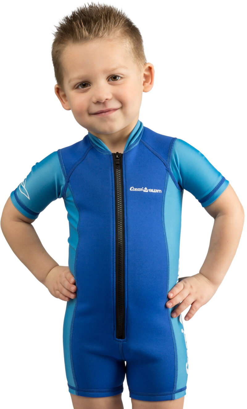 Cressi KIDS SHORTY WETSUIT SHORT SLEEVE BLUE Y 5/6 - Image 2