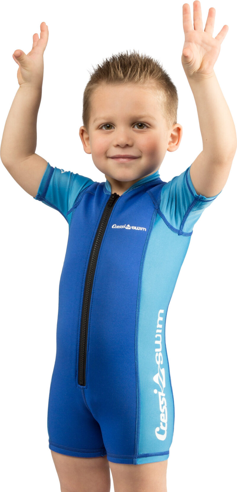 Cressi KIDS SHORTY WETSUIT SHORT SLEEVE BLUE Y 5/6 - Image 5