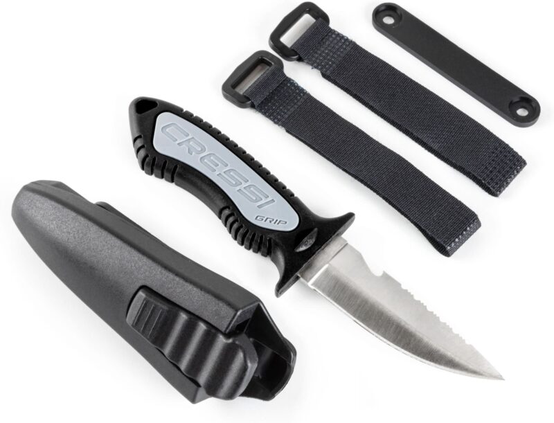 Cressi GRIP SMALL SCUBA KNIFE REGULAR TIP STEEL