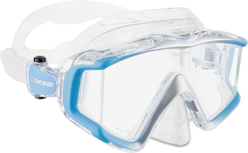 Cressi LIBERTY TRISIDE SPE MASK CLEAR/BLUE/SILVER