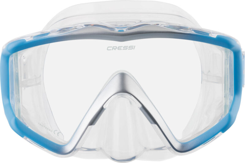 Cressi LIBERTY TRISIDE SPE MASK CLEAR/BLUE/SILVER - Image 3