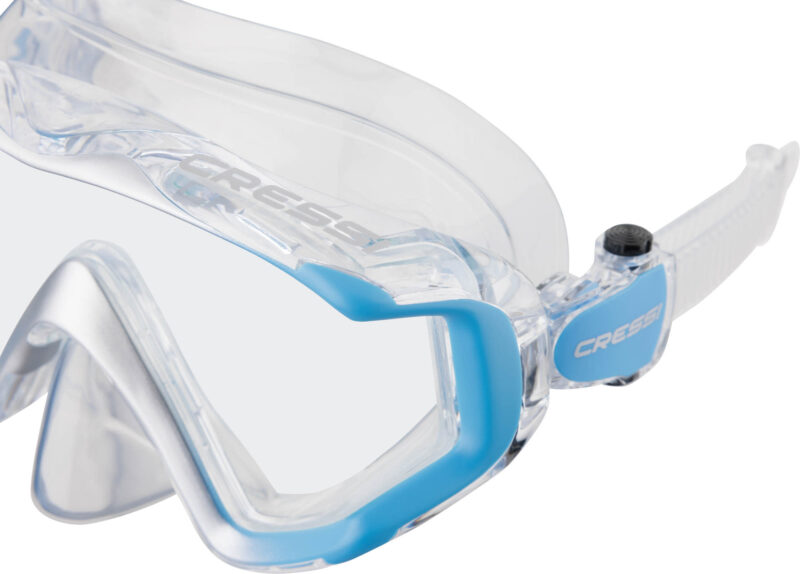 Cressi LIBERTY TRISIDE SPE MASK CLEAR/BLUE/SILVER - Image 4