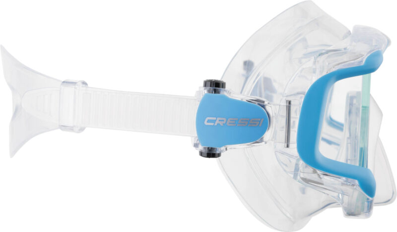 Cressi LIBERTY TRISIDE SPE MASK CLEAR/BLUE/SILVER - Image 2