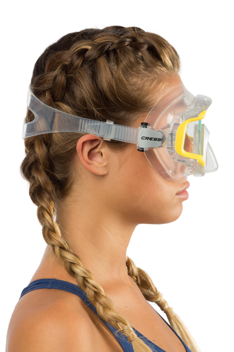 Cressi LIBERTY TRISIDE SPE MASK CLEAR/YELLOW/SILVER - Image 7