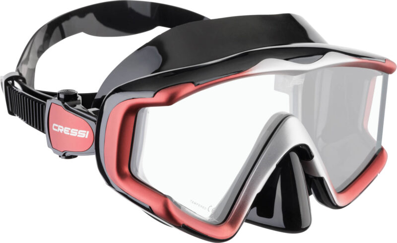 Cressi LIBERTY TRISIDE SPE MASK BLACK/RED/SILVER