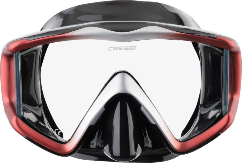 Cressi LIBERTY TRISIDE SPE MASK BLACK/RED/SILVER - Image 2