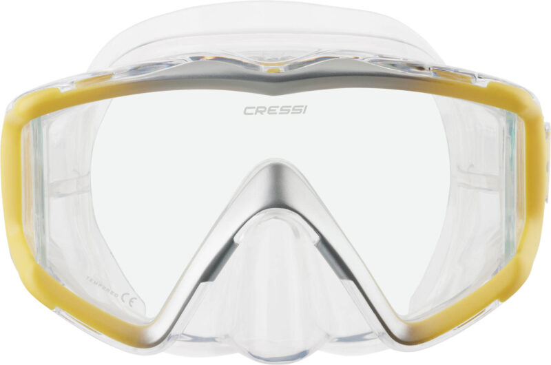 Cressi LIBERTY TRISIDE SPE MASK CLEAR/YELLOW/SILVER - Image 3