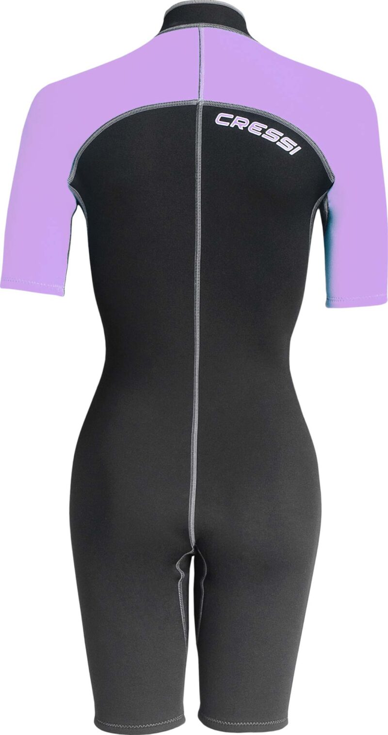 Cressi LIDO LADY SHORTY WETSUIT BLACK/LILAC 2mm S/2 - Image 2