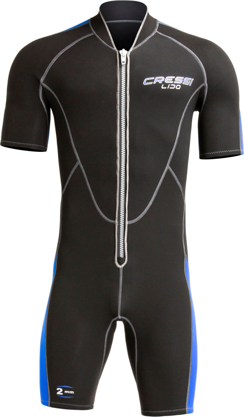 Cressi LIDO MAN SHORTY WETSUIT BLACK/BLUE 2mm L/4