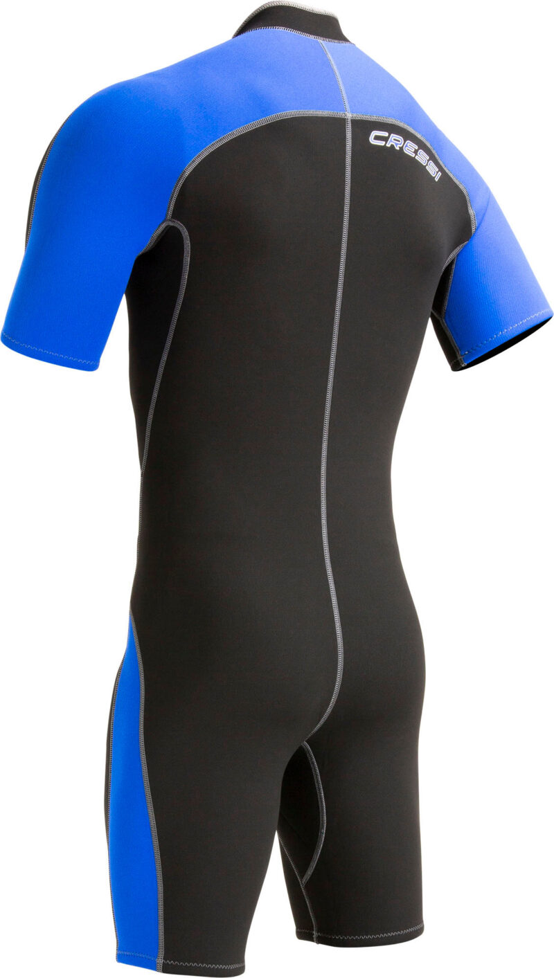 Cressi LIDO MAN SHORTY WETSUIT BLACK/BLUE 2mm L/4 - Image 2