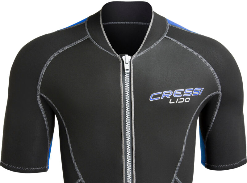 Cressi LIDO MAN SHORTY WETSUIT BLACK/BLUE 2mm S/2 - Image 5