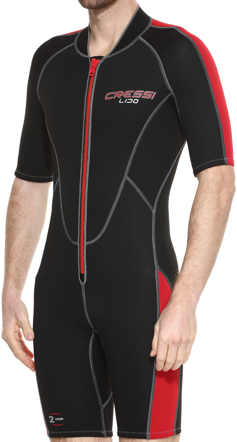 Cressi LIDO MAN SHORTY WETSUIT BLACK/RED 2mm XL/5
