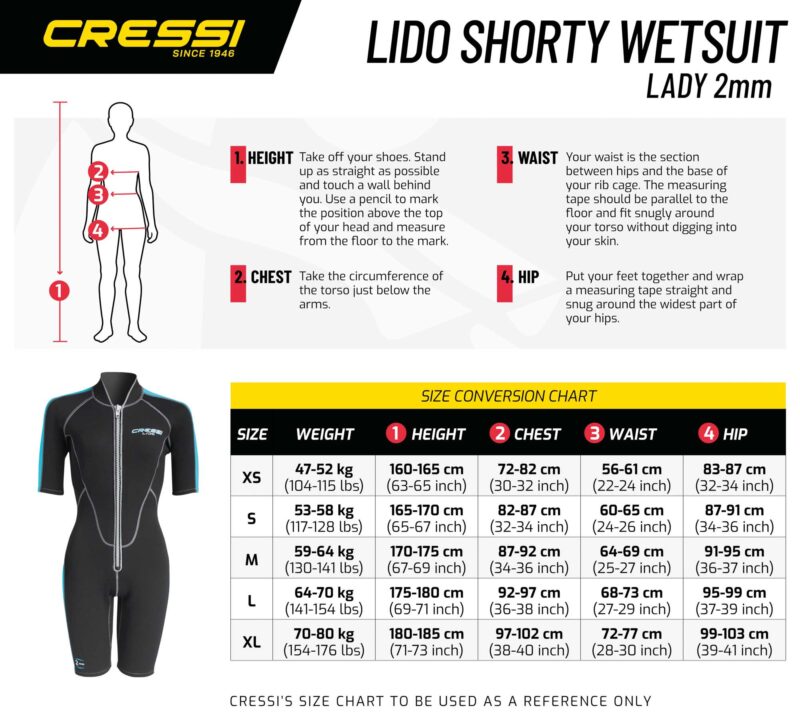 Cressi LIDO LADY SHORTY WETSUIT BLACK/LILAC 2mm XL/5 - Image 3
