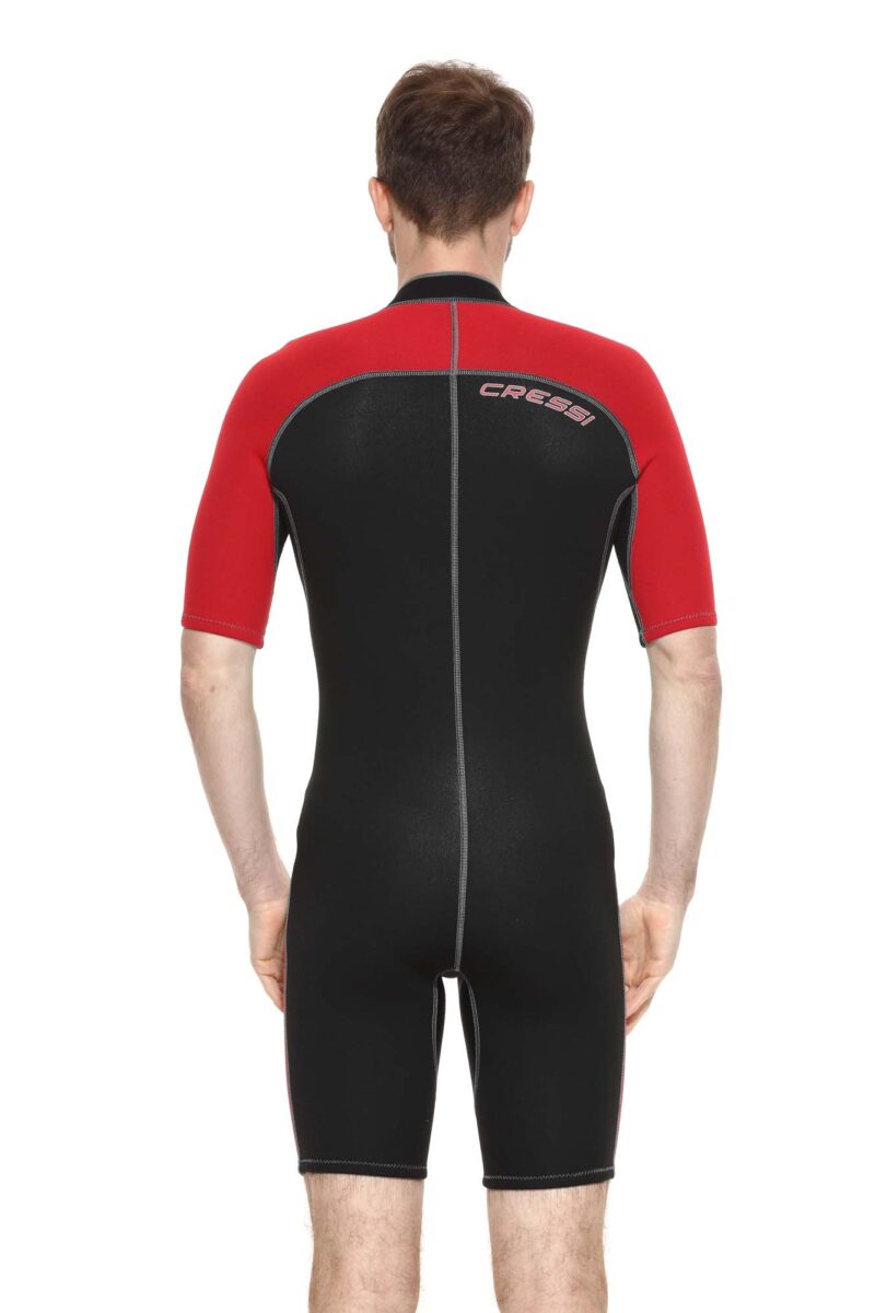 Cressi LIDO MAN SHORTY WETSUIT BLACK/RED 2mm 2XL/6 - Image 2