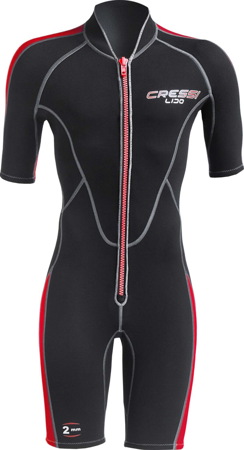 Cressi LIDO MAN SHORTY WETSUIT BLACK/RED 2mm 2XL/6