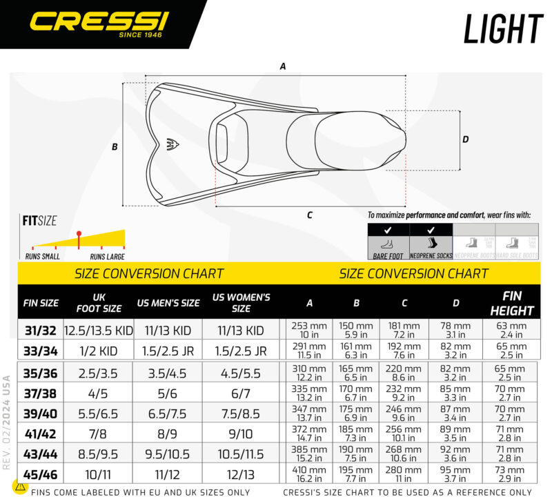 Cressi LIGHT FINS BLUE 45/46 (10/11) - Image 6